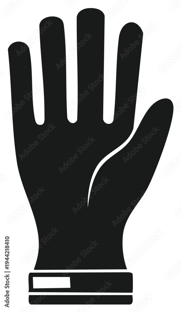 Obraz premium Silhouette of a hand, showing the palm and fingers