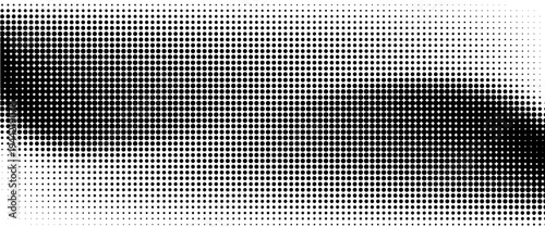 Grunge halftone gradient background. Faded grit noise texture. White and black sand wallpaper. Retro pixelated backdrop. Anime or manga style comic overlay. Vector graphic design textured template