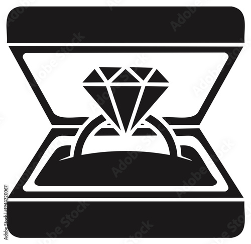 Diamond ring in a box