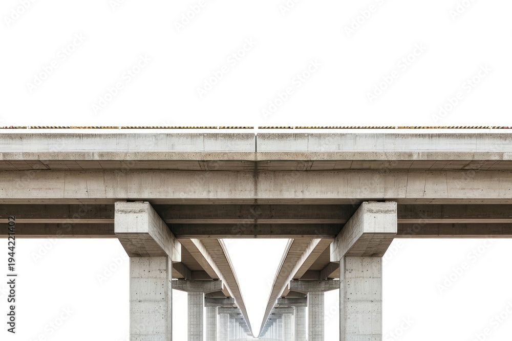 Naklejka premium Highway architecture overpass road underneath.