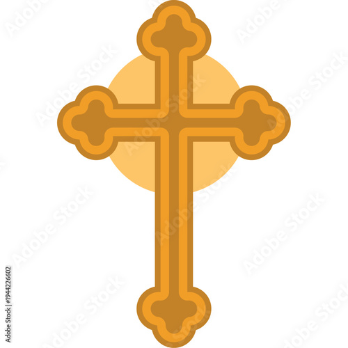 Decorative Celtic Cross Church Faith Icon