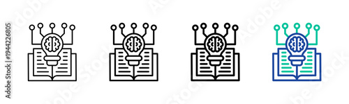 Deep Learning Icon Collection Different Style Outline