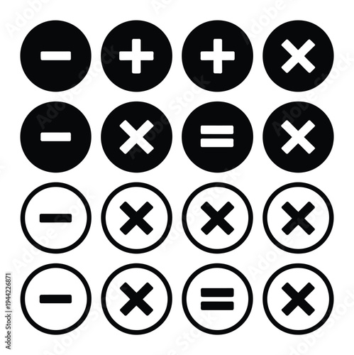 Mathematical Symbols Vector Illustration