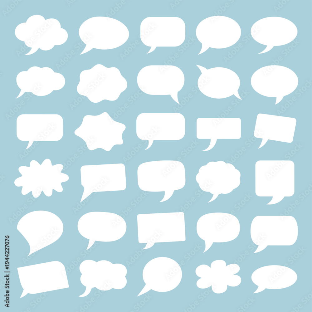 Fototapeta premium Speech Bubbles Vector Illustration Set