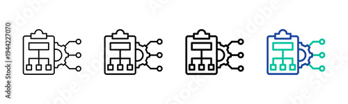 Planning System Icon Collection Different Style Outline