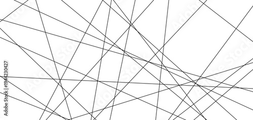 Abstract asymmetric pattern with straight lines background. Chaotic diagonal stripe texture in black and white linear design.