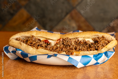 Philly cheesesteak sandwich