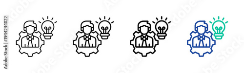 Inventor Icon Collection Different Style Outline