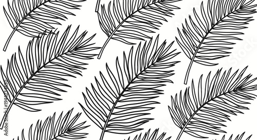 Detailed illustration of fern leaves.