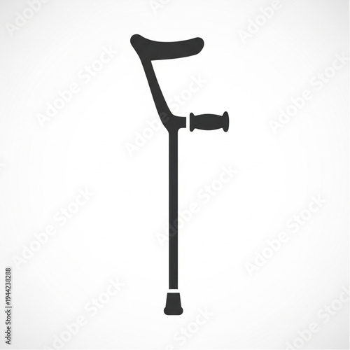 Black Crutch for Mobility and Support.