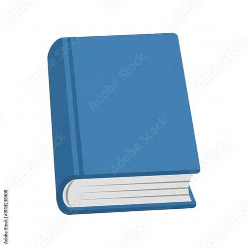 Blue Hardcover Book with White Pages.