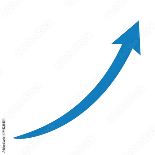Blue Arrow Pointing Upwards.