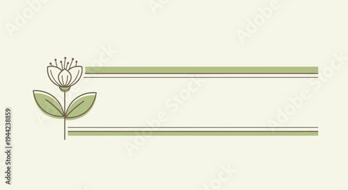 Simple line drawing of a flower.