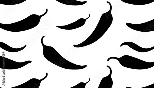 A chili pepper silhouette illustration on a white background