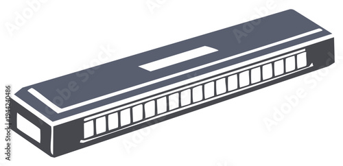 Harmonica Instrument Vector Graphic Musical Nostalgia Art