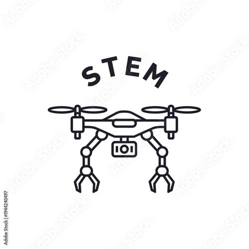 Drone with STEM written above it.