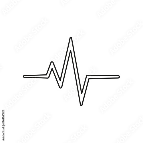 Electrocardiogram Line Graph Heartbeat Waveform.