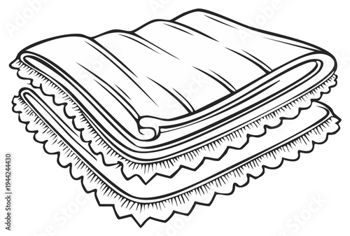 Folded blanket illustration