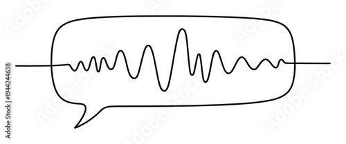 Abstract Soundwave within a Speech Bubble: A Visual Representation of Communication