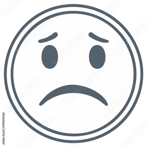 Illustration of a sad face emoji with a negative emotion