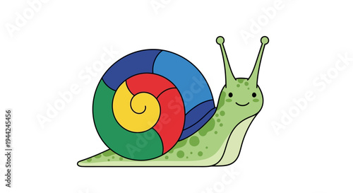 Colorful Snail Shell Close Up.