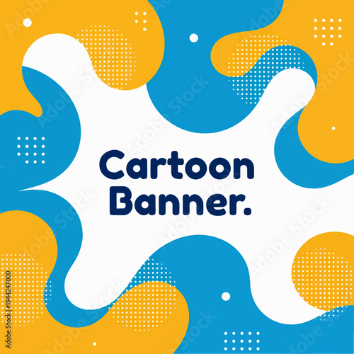 Fun and Colorful Cartoon Banner Perfect for Kids Content and Creative Projects