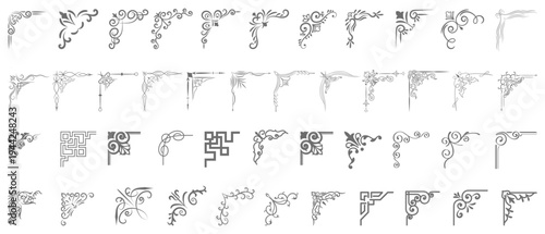 Decorative corner frame set. Vintage corner set. frame corner set