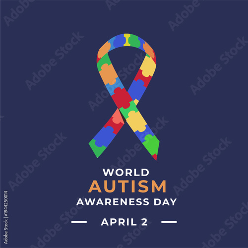 World autism awareness day flyer illustration