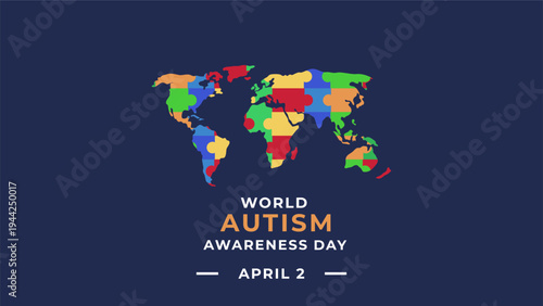 World autism awareness day flyer illustration