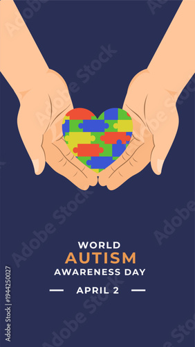 World autism awareness day flyer illustration