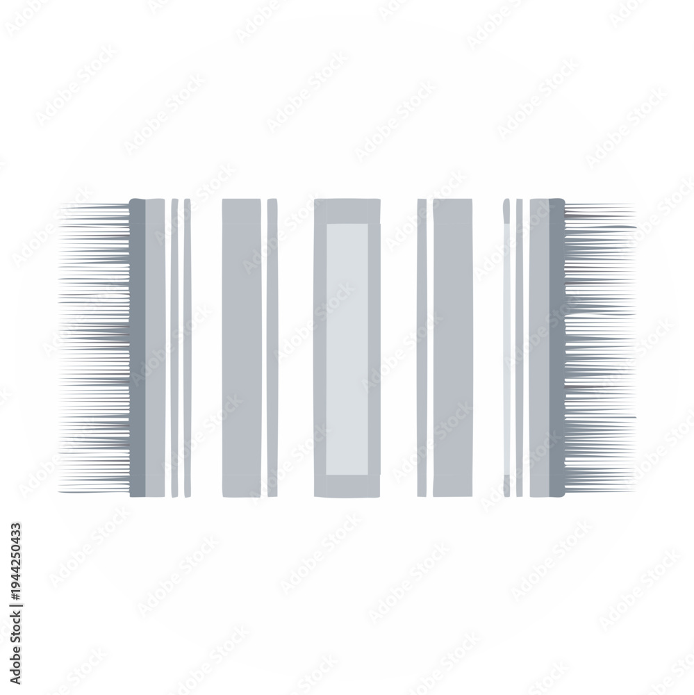 Obraz premium Minimalist bath mat with fringe design bathroom floor covering in light gray shades