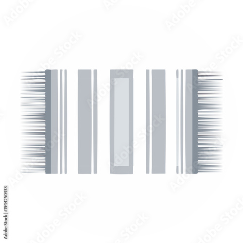 Minimalist bath mat with fringe design bathroom floor covering in light gray shades