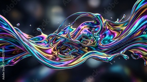 Iridescent chrome liquid