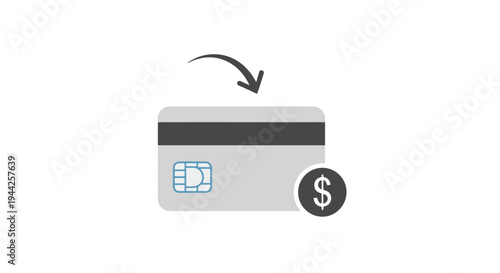 Credit Card Payment Transaction Financial Icon.