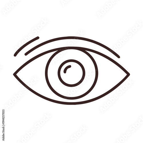 Eye illustration with soft lines and minimalistic style
