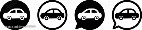 自動車のアイコン 車・交通・移動を表すシンプルなUIデザイン Car Icon Vehicle Transportation UI Design
