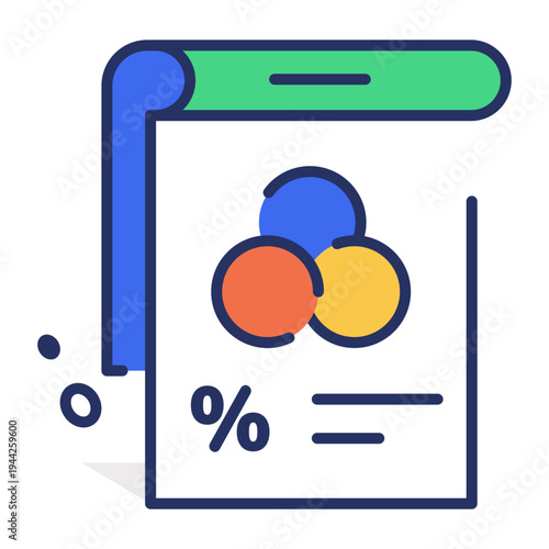 Flat style icon depicting startup idea