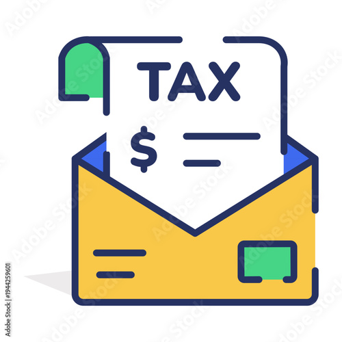 Flat icon depicting finance report