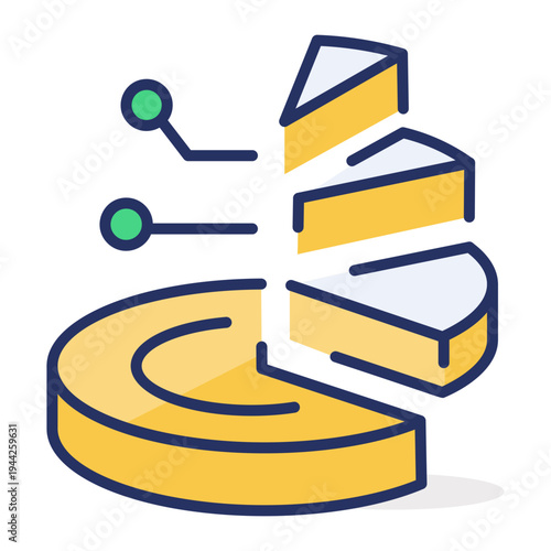 Flat style icon depicting initiative idea