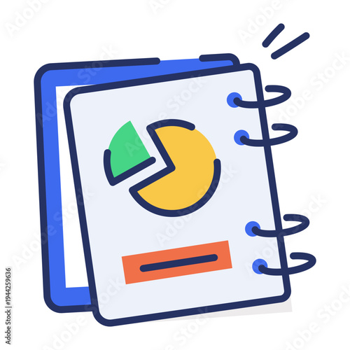 Flat style icon depicting financial success
