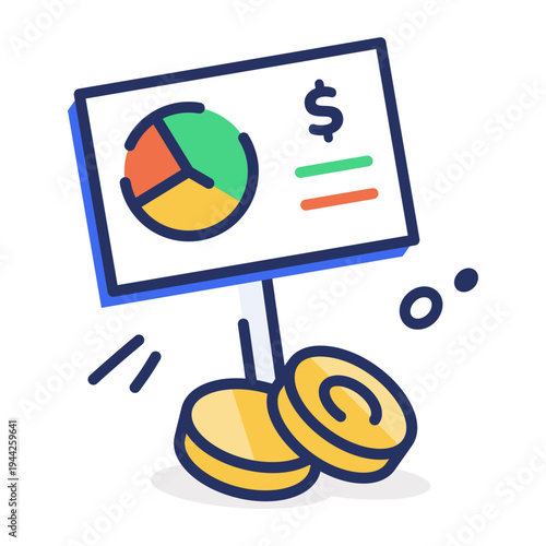 Flat style icon depicting fraud detection