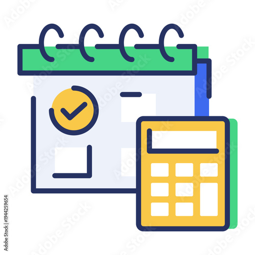 Flat style icon depicting budget optimization