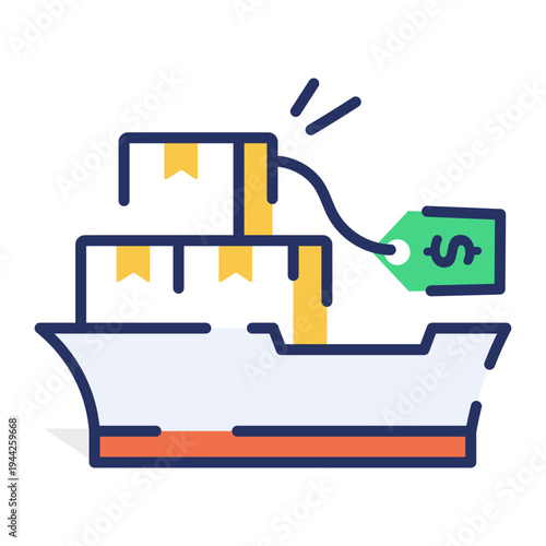 A flat icon showing a saving jar