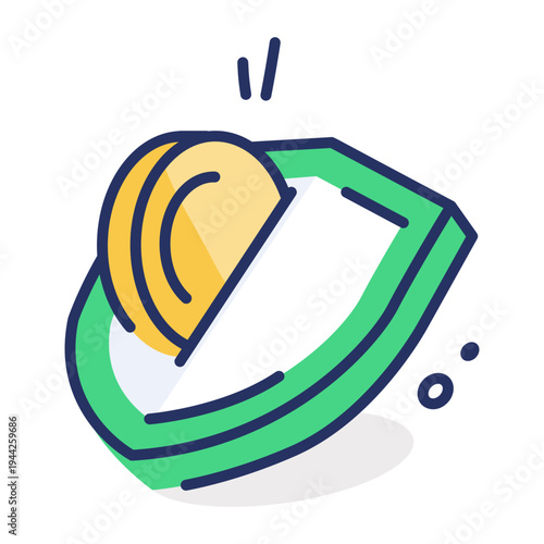 A flat style icon of operation management