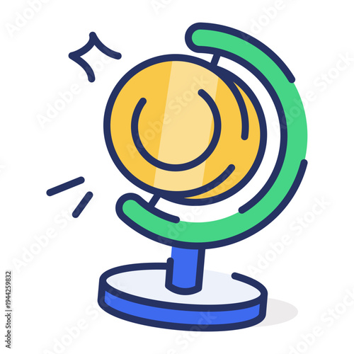 A flat icon showing an audit list 