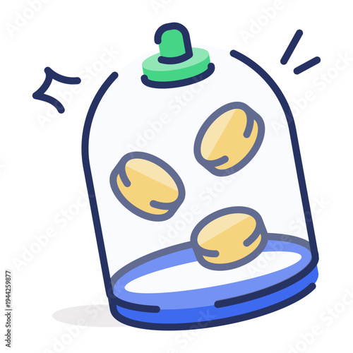 Flat style icon depicting knowledge