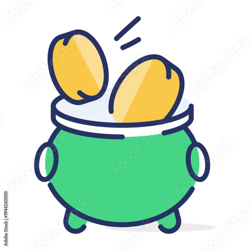 A flat style icon of online payment method