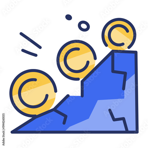 Flat icon depicting delivery location tracking