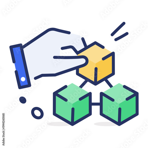 An icon of pos payment designed in flat style