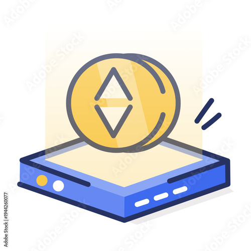 An icon showing shopping discount in flat style